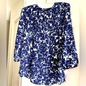 NYDJ Top Blue & White Size L